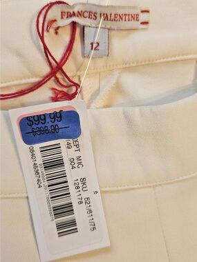 Frances Valentine Cream Cropped Pants